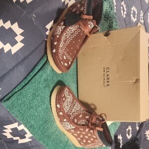 Clarks WALLABEE BOOT BRICK PAISLEY size 8M Brand New Never Worn.